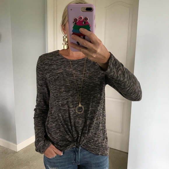 Tops - Twist Front Long Sleeve Top